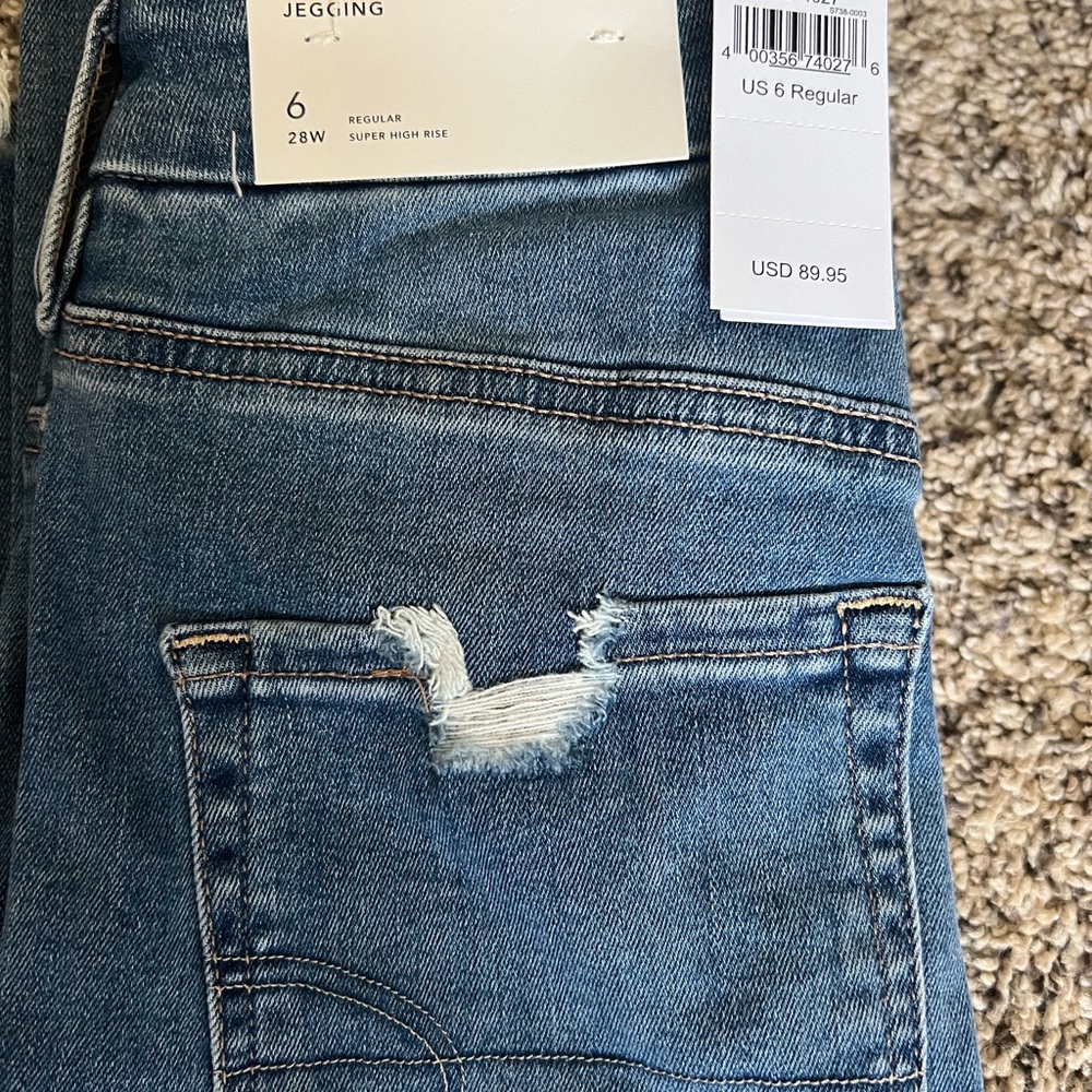 American Eagle Outfitters Distressed Blue Jeggings